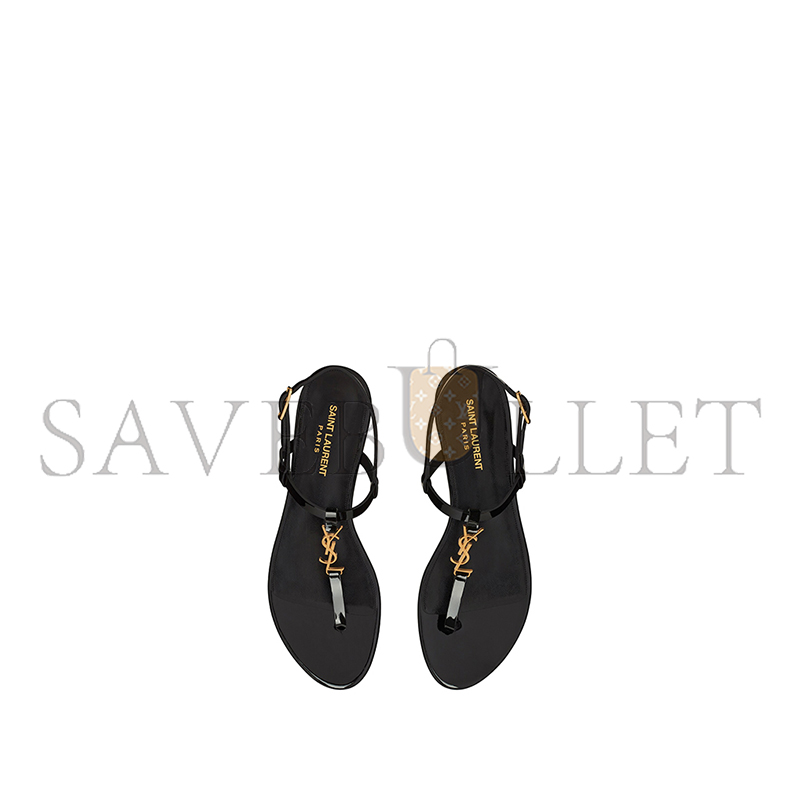 YSL  PATENT LEATHER CASSANDRA SANDALS 659817B8IKK1000